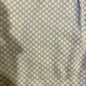 Gucci Kids Cream and Blue Patterned Fabric